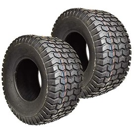 Two New 18x6.50-8 Lawn Tractor Tires - 18x650-8 Turf Tires Tubeless Lawn Mower Tires