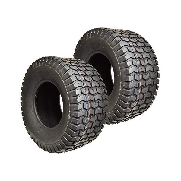 Two New 18x6.50-8 Lawn Tractor Tires - 18x650-8 Turf Tires Tubeless Lawn Mower Tires