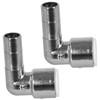 SPARES2GO 15mm x 15mm Push Fit Radiator Valve Chrome Reducing