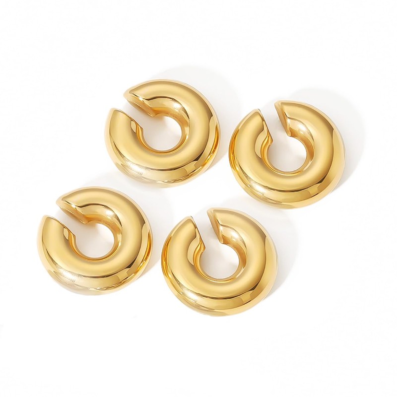 ALRNBY Ear Cuffs Non Piercing Non Tarnish Gold Silver Clip