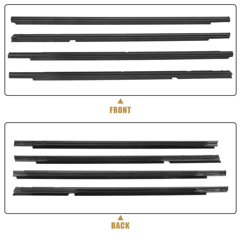 Ricmjend 4Pcs Weatherstrip Window Moulding Trim Seal Belt Compatible with