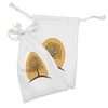 Ambesonne Leaves Fabric Pouch Set of 2, Tree of Life