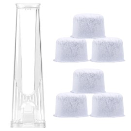 Side Reservoir Filter Holder Compatible with Keurig 2.0 Brewers (with Tall Handle), Plastic Coffee Maker Filter Holder with 6pcs Replacement Charcoal Water Filters for Coffee Makers