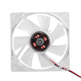 Denash 80 mm LED Light 12 V 4-Pin Mute PC Case Fan Computer Cooler (Blue)