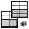 NeatiEase 2 Pack Shed Window with Black Frame, 24 x