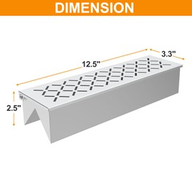DcYourHome Smoker Box V-shape for Charcoal & Propane Gas Grill, Stainless Steel Wood Chip Smoker Box for Gas Grill Charcoal Grill, BBQ Grill Accessories Smoker Box for Pellet Grill 12.5"x 3.3" x 2.5"