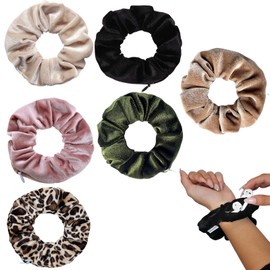 6 Stück Haargummi Scrunchie, Haargummi Mit Reißverschluss, Hair Accessories Women, Hair Ties für Mädchen und Damen