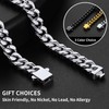 Chain Bracelet for Women Silver Cuban Link Bracelet Stainless Steel