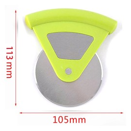 Plastic Handheld Pizza Cutter Single Wheel Pizza Slicer Stainless Steel Cookie Cutter for Home Kitchen or Dining Room