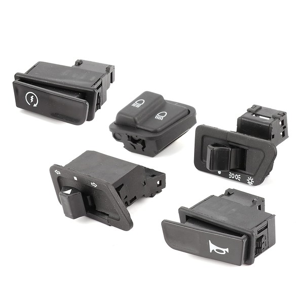 Motorcycle Switch Knob Kit Plastic 5 Pieces Motorcycle Starter High