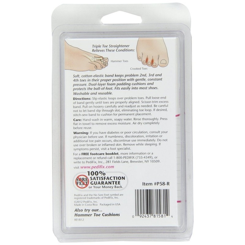 PediFix Triple Toe Straightener, Right Foot