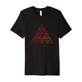 Geometric Stencil Triangles Sacred Geometry Premium T-Shirt