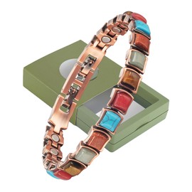 Trendy Antique Copper Magnetic Bracelet for Women, Copper