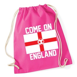 Hippowarehouse Come on england football flag Drawstring CottonSchool Gym Bag 37cm x 46cm, 12 litres