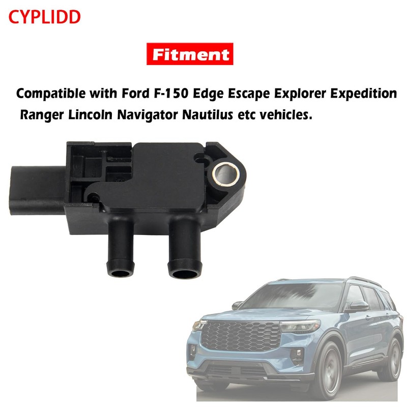 CYPLIDD EGR Valve Pressure Feedback Sensor Compatible with Ford F150