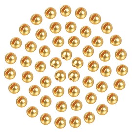 MUUNN 150pcs Tungsten Slotted Beads,12 Colors/13 Sizes Tungsten Beads Heads Slotted Fly Tying Materials（Gold,3.0mm