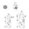 Amig Aluminium Combination Lock, Model 75, Black, 25 mm, for