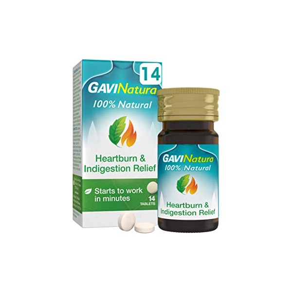 Gaviscon Gavinatura, 100% Natural Heartburn and Indigestion Relief, 14 Tablets
