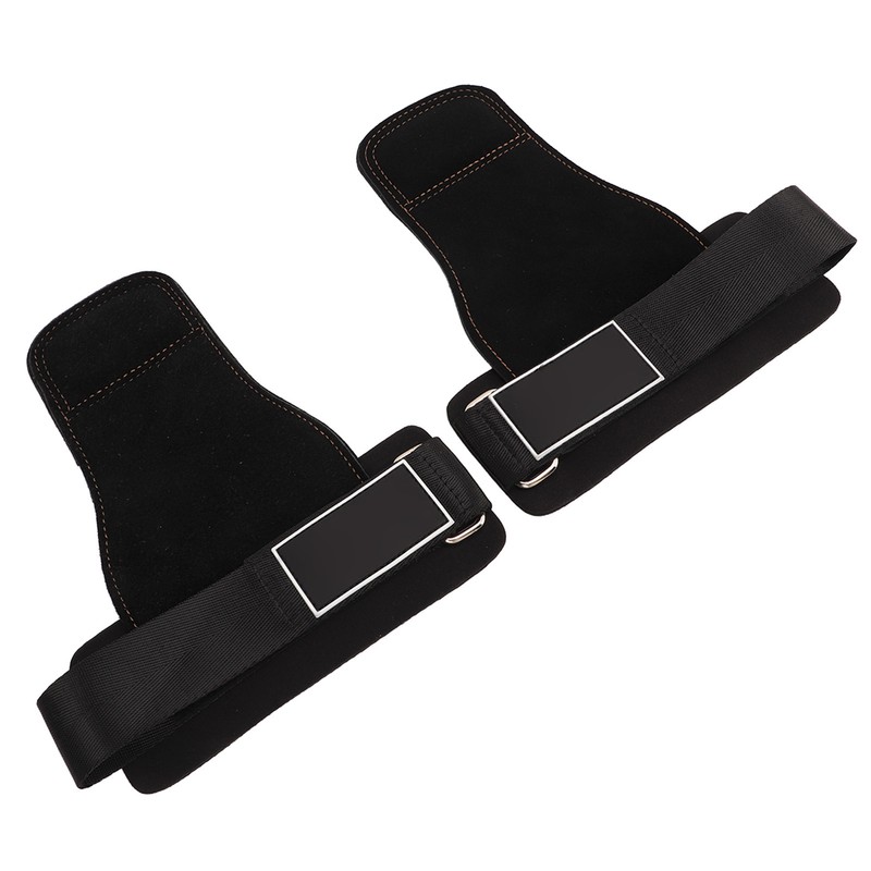 1Pair Real Leather Weight Lifting Wrist Straps Weight Lifting Grips