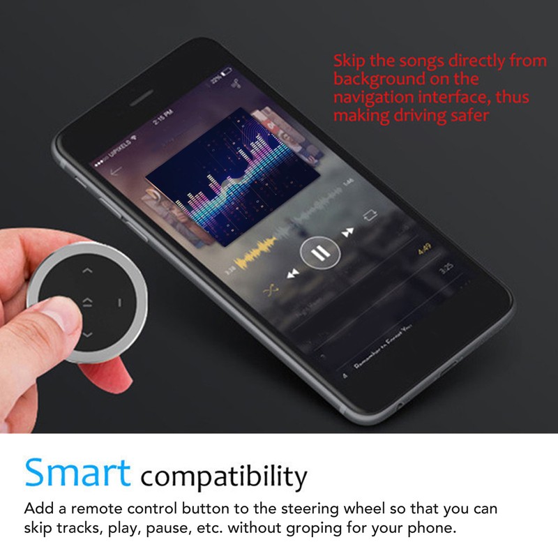 Bluetooth Media Button Smart Silver Button Bluetooth Remote Control Kit