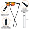 Favanty Non-Slip Glasses Strap, Side-Clip Adjustable, 3PCS Black