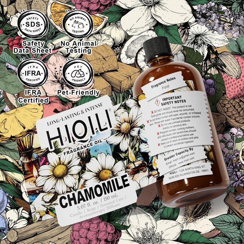 HIQILI Chamomile Fragrance Oil for Candle, Soap Making, Use in