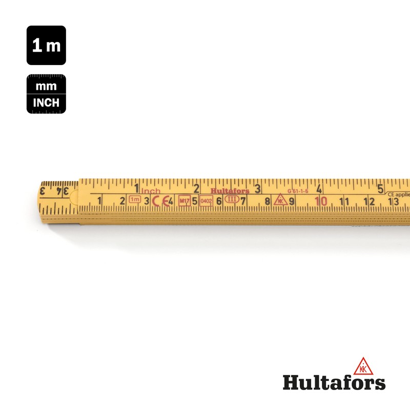 Mini Folding Ruler 1 m with Inch and CM Divisions