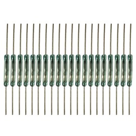 Gebildet 20pcs Reed Switch Reed Contact,Magnet Near - Connect Circuit, Magnet Away - Break Circuit,Magnetic Induction Switch (2mm*14mm)