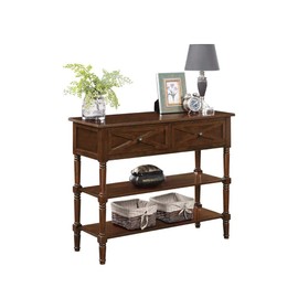 Convenience Concepts Country Oxford 2-Drawer Console Table, Espresso