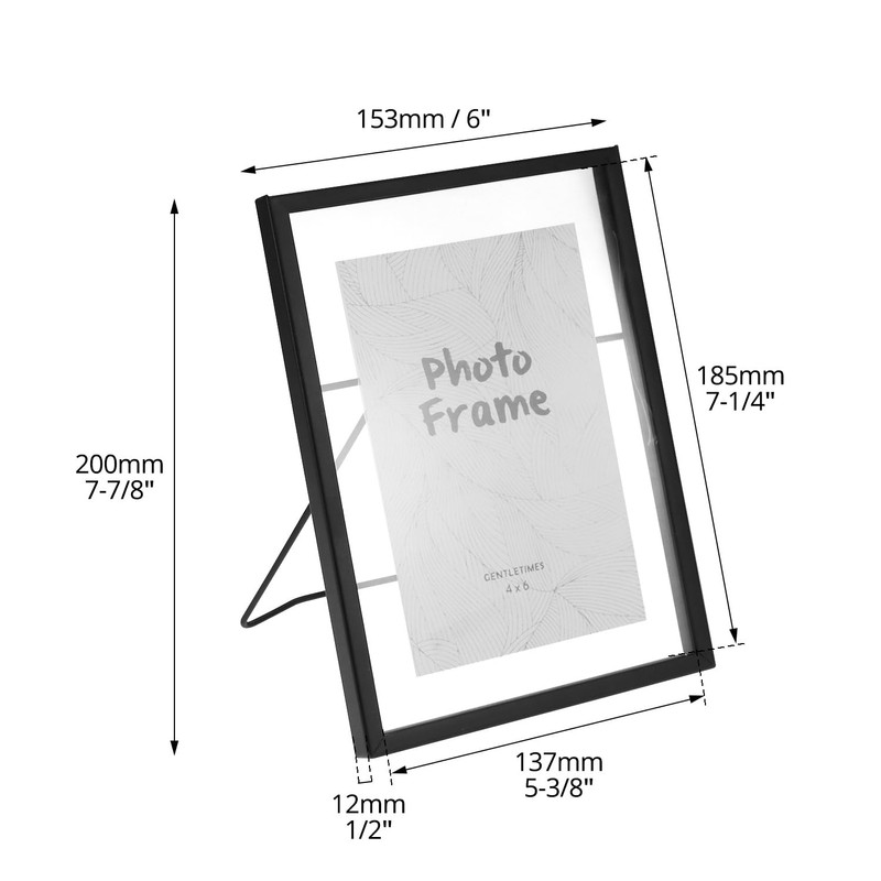 QWORK® 2 Pieces 15 x 20 cm Glass Picture Frame,