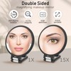 CLSEVXY Magnifying Handheld Mirror Double Sided, 1X 15X Magnification Hand