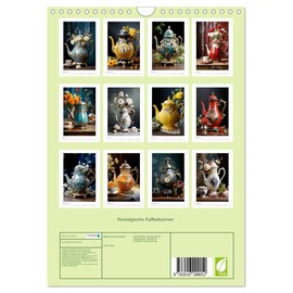 Nostalgische Kaffeekannen (Wandkalender 2026 DIN A4 hoch), CALVENDO Monatskalender: Stilvolle Fotos nostalgischer Kaffeekannen - KI generiert (CALVENDO Lifestyle)