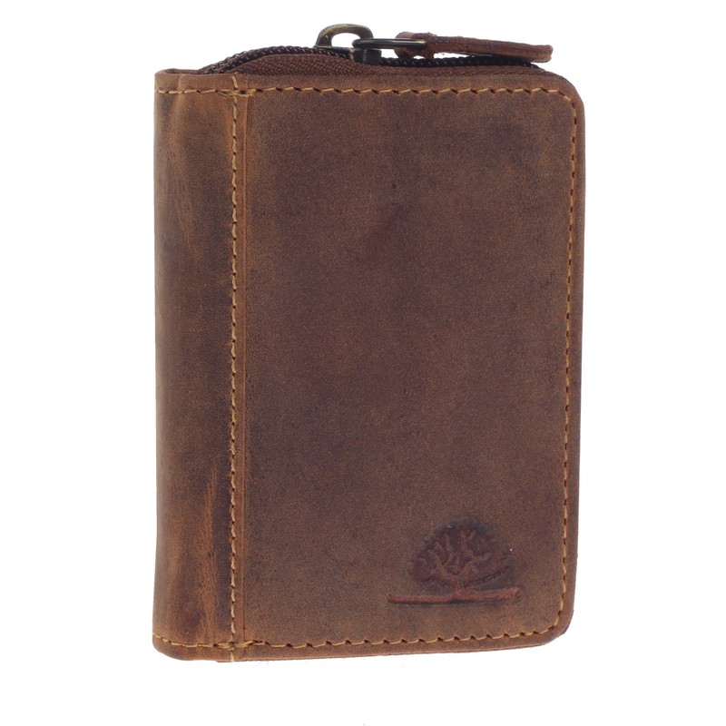 Greenburry Vintage RFID Card Holder Brown 10 x 2 x