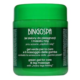 Green Gel for Heavy Legs, Varicose Veins, Fragile Vessels 500 ml BINGOSPA