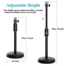 Webcam Tripod Stand for Desk with Phone Holder,Desktop Webcam Mount Compatible with C922 C930e C920S C920 C615 C960 C920x, Table Phone Stand with 1/4'' Thread