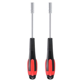 HARFINGTON 2pcs Metric Nut Driver 5.5mm Dia 75mm Shank Non-Magnetic 6 Point Hex Socket Screwdriver with Non-Slip Handle for Tightening and Loosening Fasteners