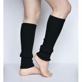 IRISOX Leg Warmers for Women Girls, Cable Knitted Ice Skating Leg warmers Ladies,80 90s Women’s Ankle leg warmer for Ballet Dance Accessories (Black)