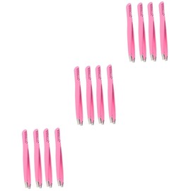 Healeved 12pcs Stainless Steel Eyebrow Tweezers Comb for Precise Hair Removal Ergonomic Design for Personal and Includes Eyebrow Clip and Makeup Supplies