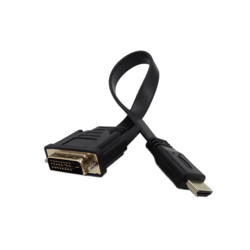 CERRXIAN 1FT Flat Slim High Speed Bi-Directional DVI (24+1) Male