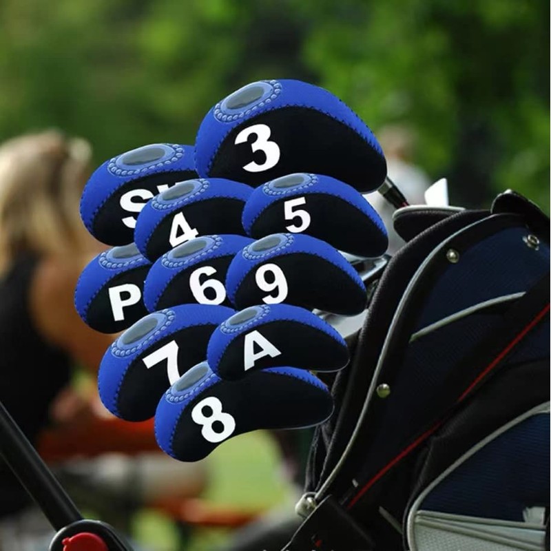10 Pcs Golf Club Iron Head Covers Protector Headcover with