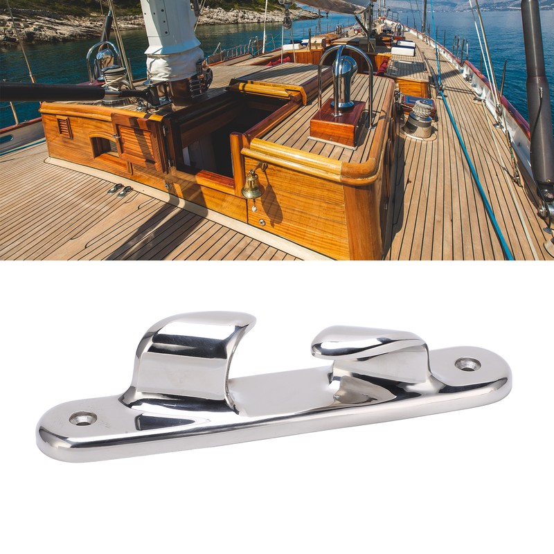 10in Bow Cleat 316 Stainless Steel Polished Mirror Finish Anchoring