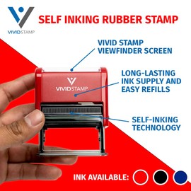 Please Note New Address Self Inking Rubber Stamp (Red Ink) - X-Large