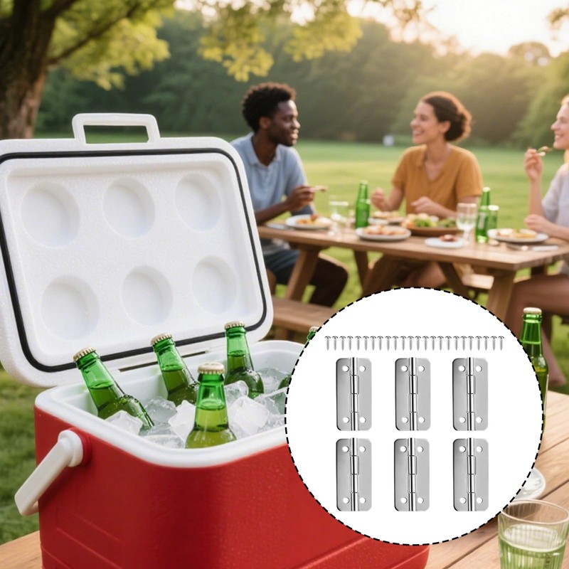 BOXOB 3pcs Stainless Steel Cooler Hinges, Ice Chest Replacement Parts