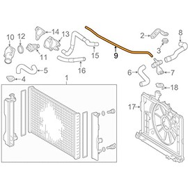TOYOTA 16261-0T020 Engine Coolant Bypass Hose