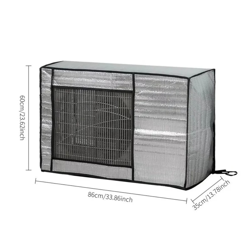 Outdoor Air Conditioner Cover with UV Protection, Water-Resistant Foil-Style Fabric,