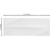 Tenedos 4x12 White Cool Subway Ceramic Wall Tile 3D Design