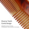 Handcrafted Amber Dressing Comb - Fine-Tooth Styling for Superior Grooming,