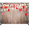 LYWYGG 7X5FT Happy Valentine's Day Backdrops Valentines Decoration for Photography