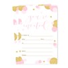 Pink and Gold Party Invitations (15 Guests) Baby Shower -