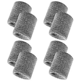 Sweatbands Sport Wristband for Men & Women, 8 pcs Moisture Wicking Athletic Sweatband for Athletic Exercise, Tennis, Running, Basketball, Football, Working Out
